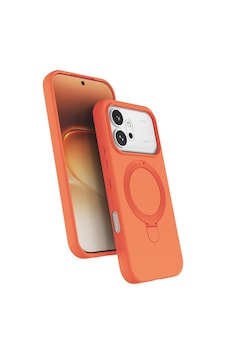 Honor 600 5g Kılıf M-safe Şarj Özellikli Standlı Zore Samara Kapak - Turuncu