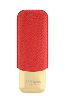 183271 St Dupont Dragon Burgundy 2'li Puro Kılıfı 183271 St Dupont Dragon Burgundy 2'li Puro Kılıfı