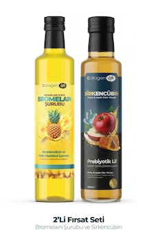 Collagen Life Bromelain Ananas İçeren Detox Şurubu & Sirkencübin Prebiyotik Sirke 2'li Fırsat Seti Collagen Life Bromelain Ananas İçeren Detox Şurubu & Sirkencübin Prebiyotik Sirke 2'li Fırsat Seti
