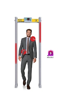 Secuda SEC 250 9 Zone Bölgeli Kapı Tipi Metal Üst Arama Dedektörü