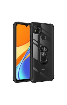 Xiaomi Redmi 9c Kılıf Arkası Şeffaf Kenarları Renkli Yüzüklü Tank Kapak Mola Xiaomi Redmi 9c Kılıf Arkası Şeffaf Kenarları Renkli Yüzüklü Tank Kapak Mola