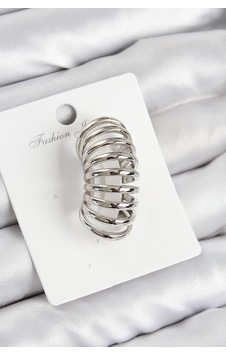 Pirinç Yay Model Gümüş Renk Sağ Kıkırdak Küpe Çok Renkli Pirinç Yay Model Gümüş Renk Sağ Kıkırdak Küpe Çok Renkli