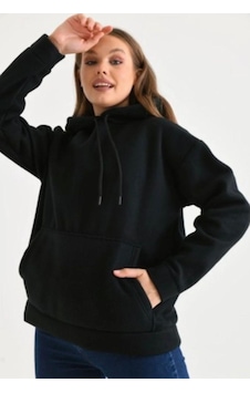 Lovie Moda Kadın Kapşonlu Sweatshirt Siyah Lovie Moda Kadın Kapşonlu Sweatshirt Siyah