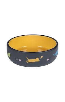 Flamingo Ranti Kedi Desenli Seramik Mama Kabı 380ml Flamingo Ranti Kedi Desenli Seramik Mama Kabı 380ml