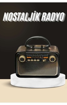 Nostaljik Radyo Bluetooth Bağlantılı Müzik Kutusu Ahşap Renk