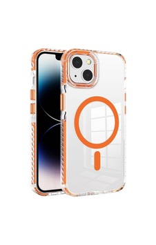 Apple Uyumlu iPhone 14 Kılıf M-safe Şarj Özellikli Airbagli Takılabilir Askı Aparatlı Zore Nana Kapak Turuncu Apple Uyumlu iPhone 14 Kılıf M-safe Şarj Özellikli Airbagli Takılabilir Askı Aparatlı Zore Nana Kapak Turuncu