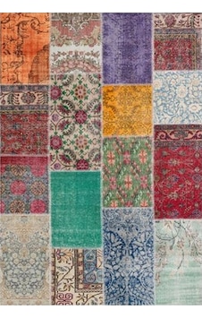 Çam Halı Gloria Td776 Multi Patchwork Desen Dokuma Saçaklı Kilim