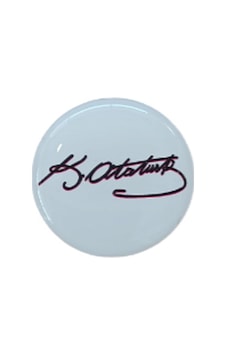 K.atatürk İmzalı Yuvarlak Etiket Damla Sticker Siyah 3cm Standart K.atatürk İmzalı Yuvarlak Etiket Damla Sticker Siyah 3cm Standart