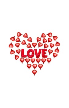 Love Kalpli Folyo Balon Seti 50'li Beyaz Love Kalpli Folyo Balon Seti 50'li Beyaz