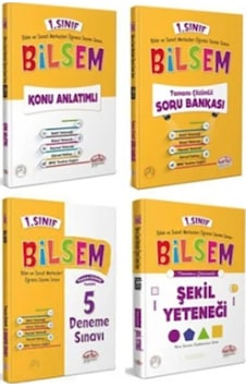 1. Sınıf Bilsem Hazırlık Kitapları Seti 4 Lü Set Elimpak 15 Yıkama Kağıt Sabun Hediyeli