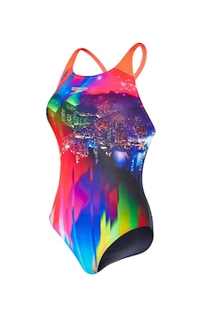 Speedo Endurance Plus Bayan Yüzücü Mayosu - Gri/kırmızı Çok Renkli Speedo Endurance Plus Bayan Yüzücü Mayosu - Gri/kırmızı Çok Renkli