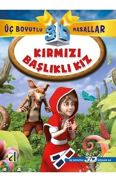 Kırmızı Başlıklı Kız + 3D Gözlük Üç Boyutlu Masallar- Damla Yayınevi