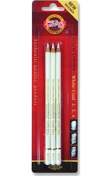 Koh-I Noor Gioconda White Coal Beyaz Kömür Füzen Kalem 3'lü Set Koh-I Noor Gioconda White Coal Beyaz Kömür Füzen Kalem 3'lü Set