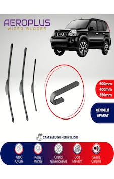 Aeroplus Nissan X-Trail Ön Arka Muz Silecek Takımı 2008-2013 Aeroplus Nissan X-Trail Ön Arka Muz Silecek Takımı 2008-2013