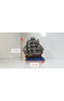 Akvaryum Dekor Gemi Yelkenli 12 Cm