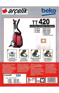Arçelik Tt 420 C Uyumlu Bez Toz Torbası 5 Adet Arçelik Tt 420 C Uyumlu Bez Toz Torbası 5 Adet