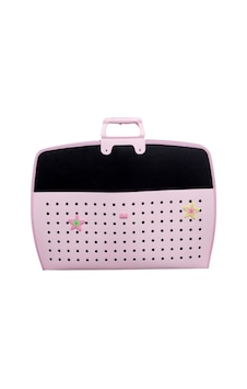 Fermuarlı 35x50 Resim Çantası, Proje Çantası Delikli Model Su Geçirmez 38x55 Cm Pembe