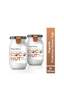 TheLifeCo Organik Hindistan Cevizi Yağı 2 x 337 ML TheLifeCo Organik Hindistan Cevizi Yağı 2 x 337 ML