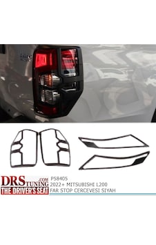 Mitsubishi L200 2019 Sonrası Far Ve Stop Çerçeve Kaplama Siyah