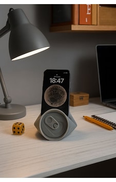 İçeçek Kutusu Görünümlü Telefon Standı Dekoratif Masa Üstü Telefon Tutucu Telefon Aksesuarı