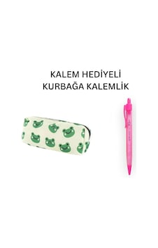 Yeşil Kurbağa Tatlı Kalemlik - Okul Kalemliği-makyaj Çantası Ve Hediye Pembe Uçlu Kalem Çok Renkli Yeşil Kurbağa Tatlı Kalemlik - Okul Kalemliği-makyaj Çantası Ve Hediye Pembe Uçlu Kalem Çok Renkli