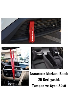 fiat 2li deri yastık - tampon ve ayna süsü - set takım fiat 2li deri yastık - tampon ve ayna süsü - set takım