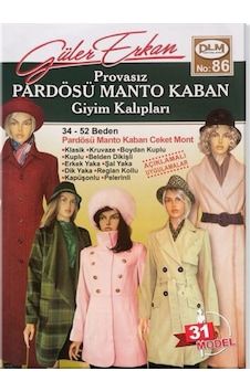 Güler Erkan Provasız Pardösü Manto Kaban Giyim Kalıpları No:86 Güler Erkan Provasız Pardösü Manto Kaban Giyim Kalıpları No:86