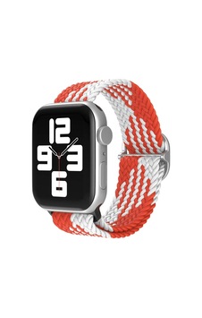 Watch 22mm Kordon - Beyaz-kırmızı