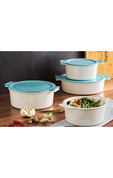 Porland Cookland Isıya Dayanıklı Turkuaz Tencere Takımı 6 Parça Porland Cookland Isıya Dayanıklı Turkuaz Tencere Takımı 6 Parça