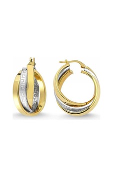 Sembolgold Altın İtaly Halka Küpe Üç Halkalı Sembolgold Altın İtaly Halka Küpe Üç Halkalı