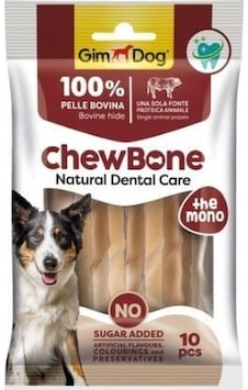 Gimdog Chew Bone Diş Naturel Burgu Köpek Çiğneme Kemiği 80 G 10'lu Gimdog Chew Bone Diş Naturel Burgu Köpek Çiğneme Kemiği 80 G 10'lu