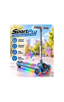 Maxpro Scooter Müzikli Işıklı 3tekerli Katlanabilir 3+yaş 3kademe Direksiyon Ayarı Mavi Maxpro Scooter Müzikli Işıklı 3tekerli Katlanabilir 3+yaş 3kademe Direksiyon Ayarı Mavi