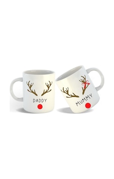 Yeni Yıl Anne Baba Noel Temalı 2 Li Kupa Bardak Beyaz Yeni Yıl Anne Baba Noel Temalı 2 Li Kupa Bardak Beyaz