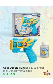 Pilli Led Işıklı Köpük Tabancası 15cm Yoğun Baloncuk Çıkaran Bubble Mavi Pilli Led Işıklı Köpük Tabancası 15cm Yoğun Baloncuk Çıkaran Bubble Mavi