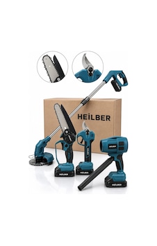 Heilber Ba0115383 4'lü Akülü Bahçe Seti Teleskopik Tırpan Dal Budama Testeresi Budama Makası Ve Üfleme Makin Heilber Ba0115383 4'lü Akülü Bahçe Seti Teleskopik Tırpan Dal Budama Testeresi Budama Makası Ve Üfleme Makin