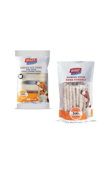Warf Dana Yürekli Munchy Çubuk 400 G + Beyaz Pres Kemik 7.5 CM 4'lü Warf Dana Yürekli Munchy Çubuk 400 G + Beyaz Pres Kemik 7.5 CM 4'lü