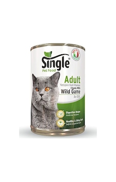 Single Av Hayvanlı Konserve Yetişkin Kedi Maması 415 G Single Av Hayvanlı Konserve Yetişkin Kedi Maması 415 G