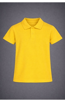 Polo Yaka Kısa Kol T-shirt Sarı Polo Yaka Kısa Kol T-shirt Sarı