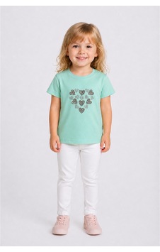 Yale Kids 3-8 Yaş Kız Çocuk %95 Pamuklu Tişört Su Yeşili Yale Kids 3-8 Yaş Kız Çocuk %95 Pamuklu Tişört Su Yeşili