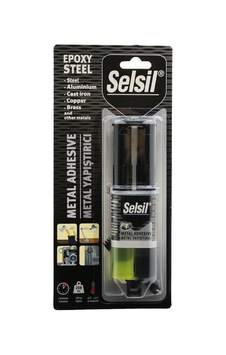 Selsil Epoxy Steel Metal Şırınga Epoksi Yapıştırıcı 28gr. Metal - Çelik - Alüminyum - Ahşap - Plastik Diğer Selsil Epoxy Steel Metal Şırınga Epoksi Yapıştırıcı 28gr. Metal - Çelik - Alüminyum - Ahşap - Plastik Diğer