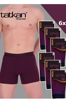 Mataş Tatkan - 6'lı - Penye Modal Erkek Boxershort Bordo Mataş Tatkan - 6'lı - Penye Modal Erkek Boxershort Bordo