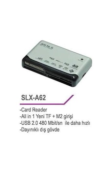 S-Link Slx-A62 Usb Harici Tf+M2 Kart Okuyucu S-Link Slx-A62 Usb Harici Tf+M2 Kart Okuyucu