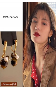 Kadın Küpe İthal Vip Seri Akrilik Taşlı Autumn Küpe Altın Kadın Küpe İthal Vip Seri Akrilik Taşlı Autumn Küpe Altın