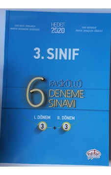 3.Sınıf 6 Deneme 2019 Yılı Basım Editör Yayınları 3.Sınıf 6 Deneme 2019 Yılı Basım Editör Yayınları