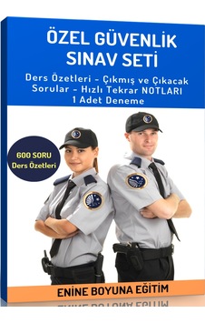 Özel Güvenlik Eğitim Seti Özel Güvenlik Eğitim Seti