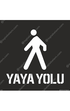 Yaya Yolu Boyama Şablonu Yaya Yolu Boyama Şablonu