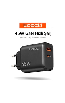 Toocki 45w Gan Hızlı Şarj Adaptörü, Type-c Ve Usb-a Çift Portlu Akıllı Güç Dağıtımlı Telefon Ve Tablet Şarj Cihazı Toocki 45w Gan Hızlı Şarj Adaptörü, Type-c Ve Usb-a Çift Portlu Akıllı Güç Dağıtımlı Telefon Ve Tablet Şarj Cihazı