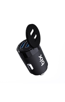Bix Bxcc65c 65w Çift Portlu Usb-c Mini Araç İçi Şarj Cihazı Siyah