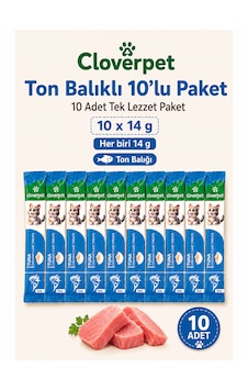 Cloverpet Ton Balıklı Krema Kedi Ödül Maması 10 Lu Paket Cloverpet Ton Balıklı Krema Kedi Ödül Maması 10 Lu Paket