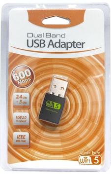 600 Mbps Dual Band Mini Usb Wifi Adaptör 2.4 Ghz + 5 Ghz, Usb 2.0, Wifi 5 600 Mbps Dual Band Mini Usb Wifi Adaptör 2.4 Ghz + 5 Ghz, Usb 2.0, Wifi 5